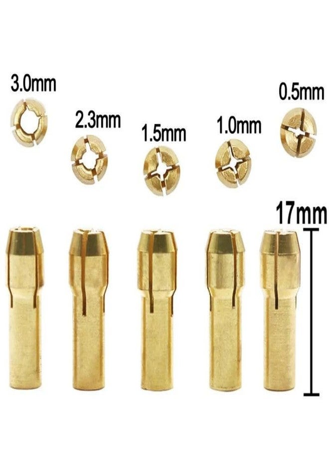 Khayl Brass Collet Set Bits Rotary with Screw | Tight and Secure Grip Bits and Tools (Set of 7 Pc, 0.5-3 mm) - Image 3